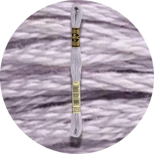 DMC Mouliné Spécial 25 Broderigarn, Ensfarvet, Blå/Lilla nuancer